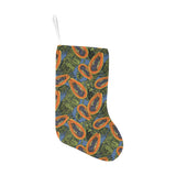 Colorful papaya tropical leaves Christmas Stocking
