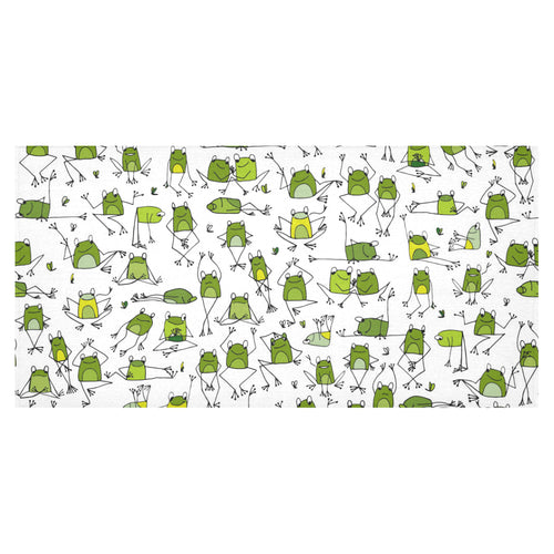 Sketch funny frog pattern Tablecloth