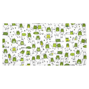 Sketch funny frog pattern Tablecloth