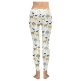 Silhouettes of goat and tree pattern Women's Legging Fulfilled In US