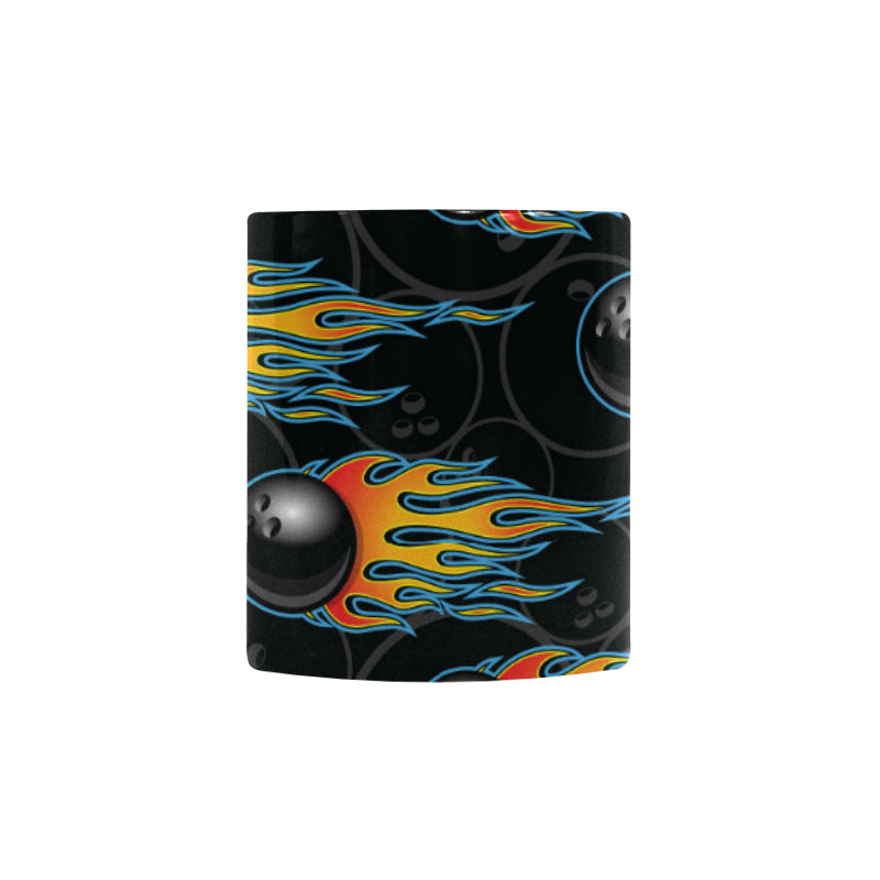 Bowling balls flame pattern Morphing Mug Heat Changing Mug