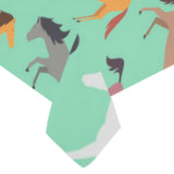 Colorful horses pattern Tablecloth