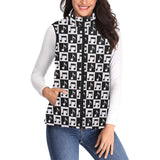 Music Notes Pattern Print Design 01 Women's Padded Vest