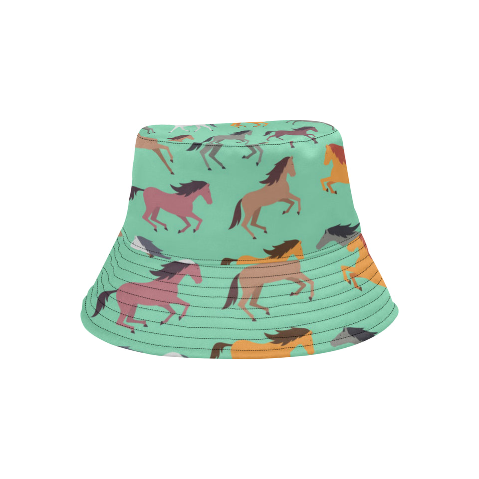 Colorful horses pattern Unisex Bucket Hat