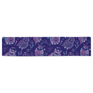 Cute owls pattern boho style ornament Table Runner