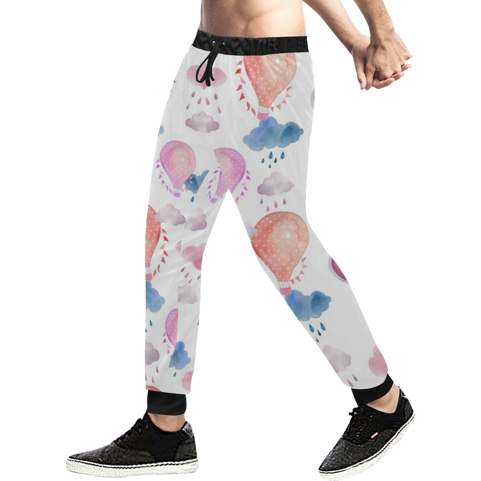 Watercolor air balloon cloud pattern Unisex Casual Sweatpants