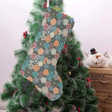 Gear Pattern Print Design 05 Christmas Stocking