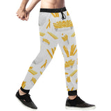 French fries white paper box pattern Unisex Casual Sweatpants