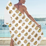 Hamburger Pattern Print Design 02 Beach Towel
