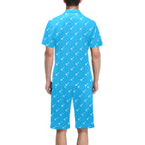 Darts Pattern Print Design 05 Men's V-Neck Short Pajama Set