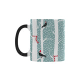 Crows christmas hat scarf Morphing Mug Heat Changing Mug