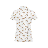 Jack Russel Pattern Print Design 04 Women's All Over Print Polo Shirt