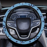 Anchors rudder compass star nautical pattern Car Steering Wheel Cover