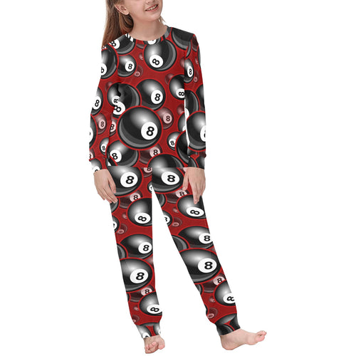 Billiard Ball Pattern Print Design 05 Kids' Boys' Girls' All Over Print Pajama Set