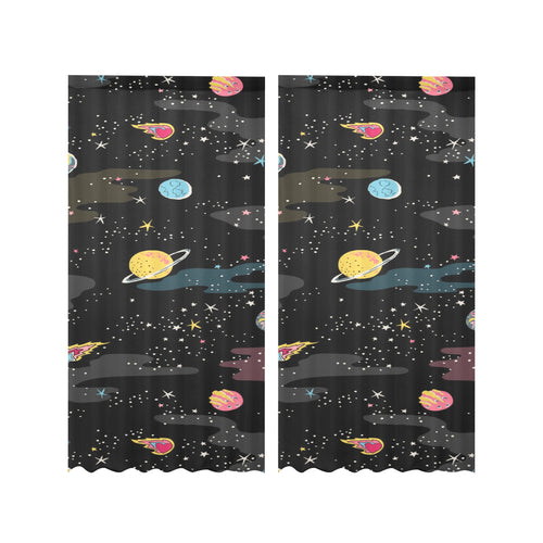 space pattern Gauze Curtain