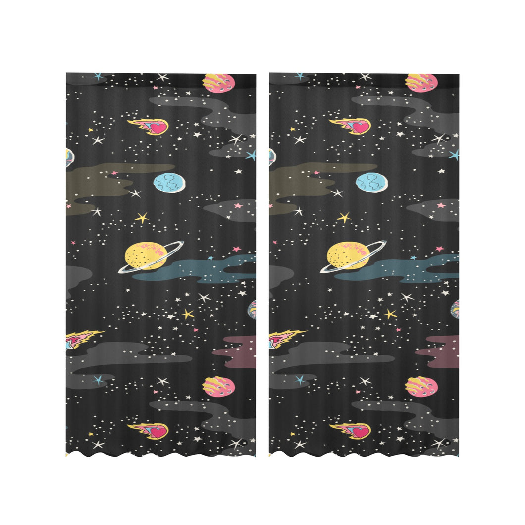 space pattern Gauze Curtain