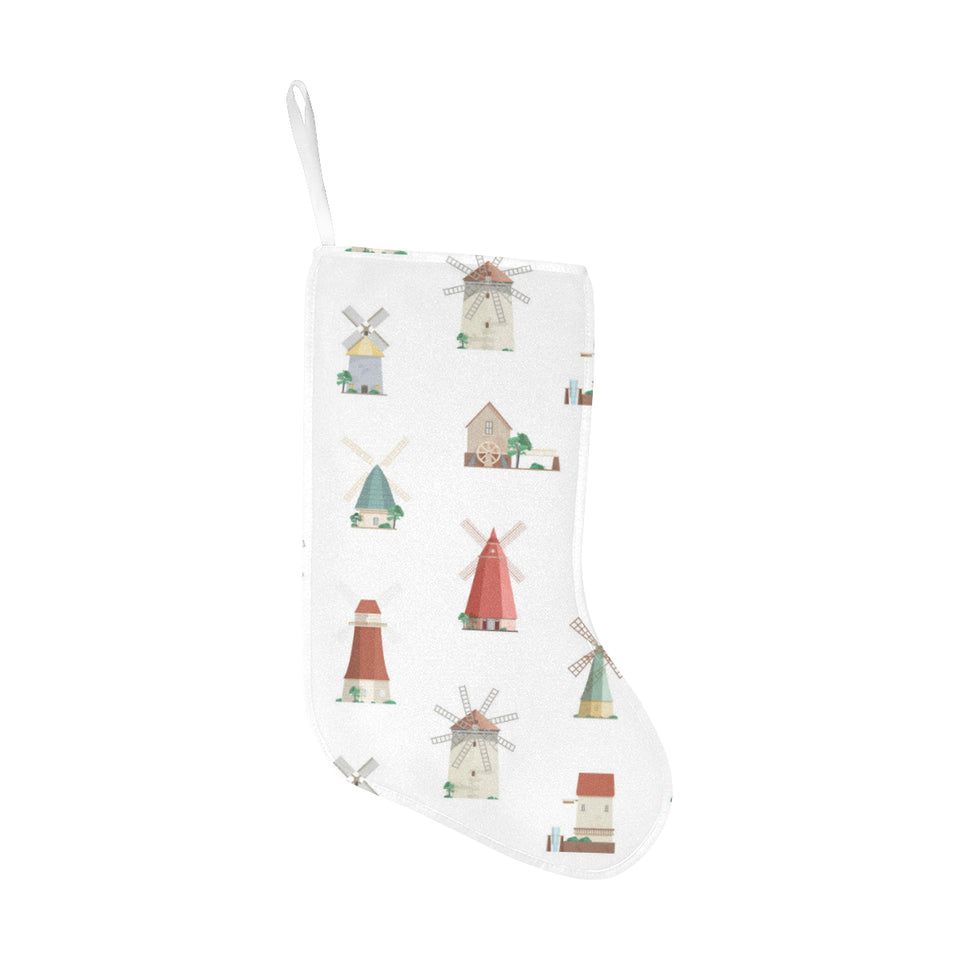 windmill design pattern Christmas Stocking