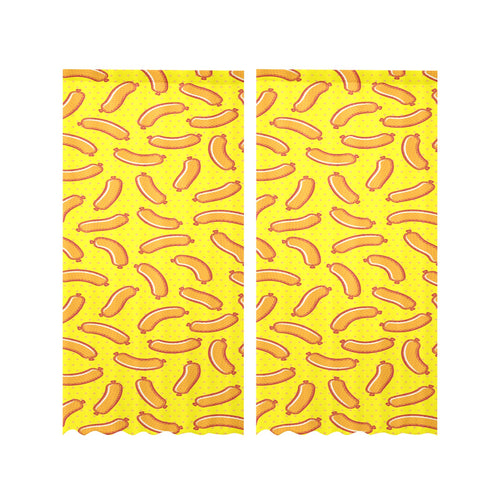 Sausage Pattern Print Design 01 Gauze Curtain