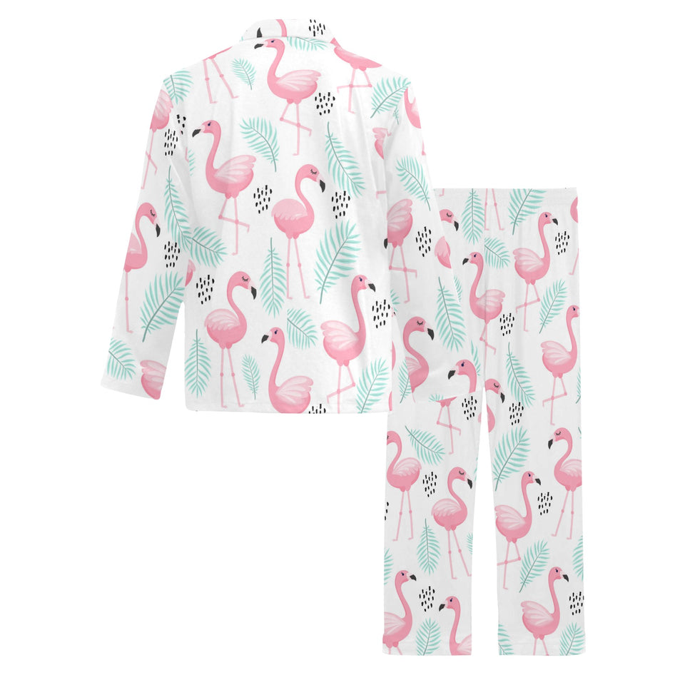 Cute flamingo pattern Men's Long Pajama Set