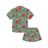 Tomato design pattern Kids' Boys' Girls' V-Neck Short Pajama Set