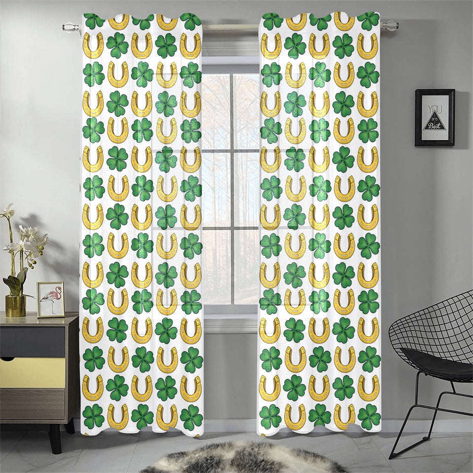 Horseshoes Pattern Print Design 04 Gauze Curtain