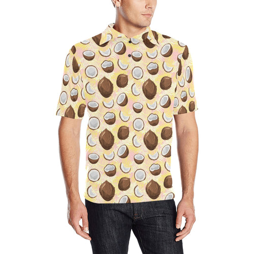 Coconut Pattern Print Design 05 Men's All Over Print Polo Shirt