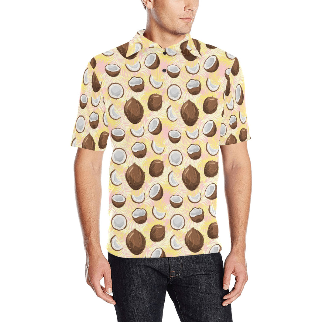 Coconut Pattern Print Design 05 Men's All Over Print Polo Shirt