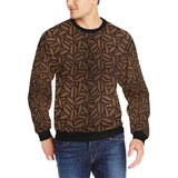 coffee bean pattern Men's Crew Neck Sweatshirt