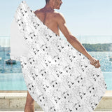Bull Terrier Pattern Print Design 02 Beach Towel