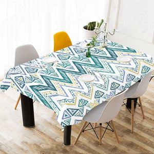 zigzag chevron paint design pattern Tablecloth
