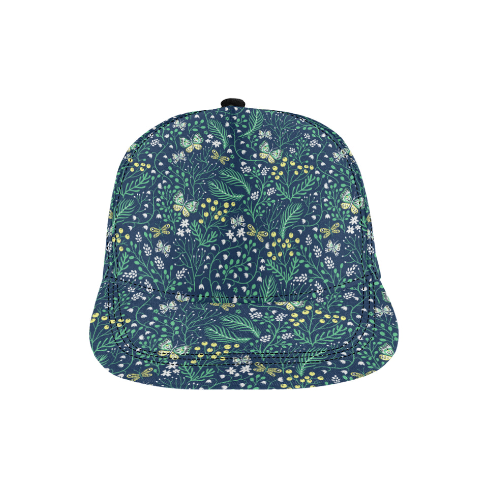 butterfly leaves pattern All Over Print Snapback Cap