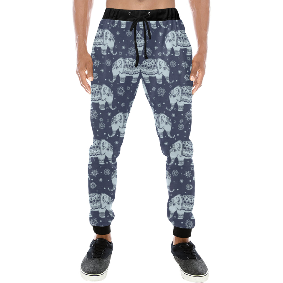 Elephant tribal design pattern Unisex Casual Sweatpants