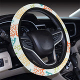 Coral Reef Pattern Print Design 02 Car Steering Wheel Cover