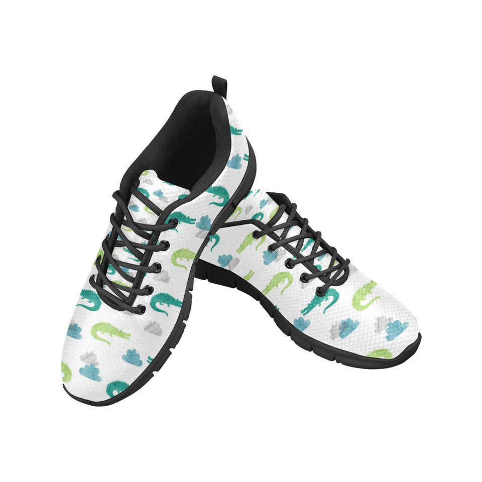 watercolor crocodile pattern Men's Sneaker Shoes