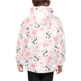 Cute panda ballon heart pattern Kids' Boys' Girls' Padded Hooded Jacket