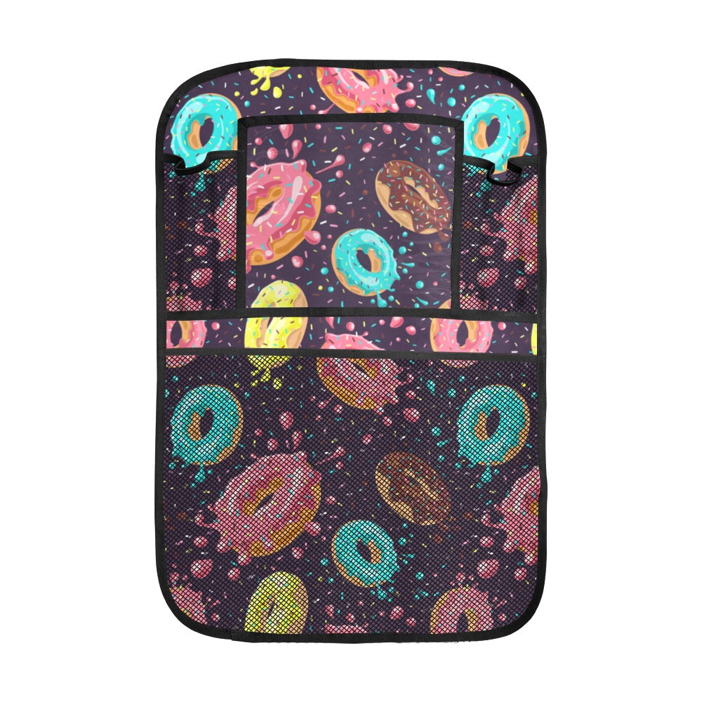 Colorful donut glaze pattern Car Seat Back Organizer