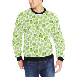 Lime design pattern Men's Crew Neck Sweatshirt