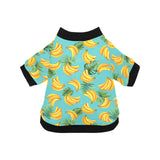 Banana Palm Leaves pattern background All Over Print Pet Dog Round Neck Fuzzy Shirt