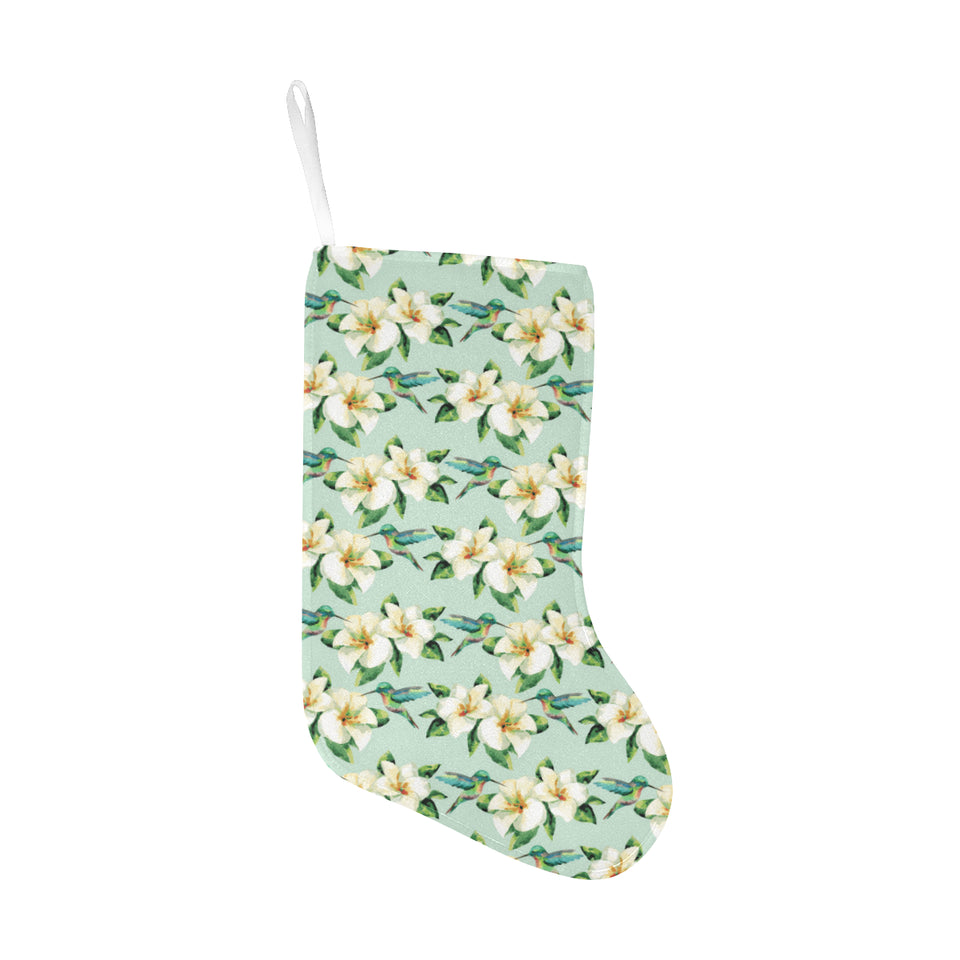 Hummingbird Pattern Print Design 01 Christmas Stocking