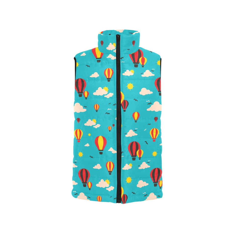 Hot Air Balloon Sky Pattern Women's Padded Vest