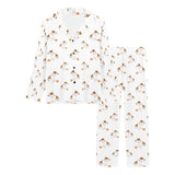 Jack Russel Pattern Print Design 05 Women's Long Pajama Set