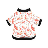 Watercolor Koi Fish Carp Fish pattern All Over Print Pet Dog Round Neck Fuzzy Shirt