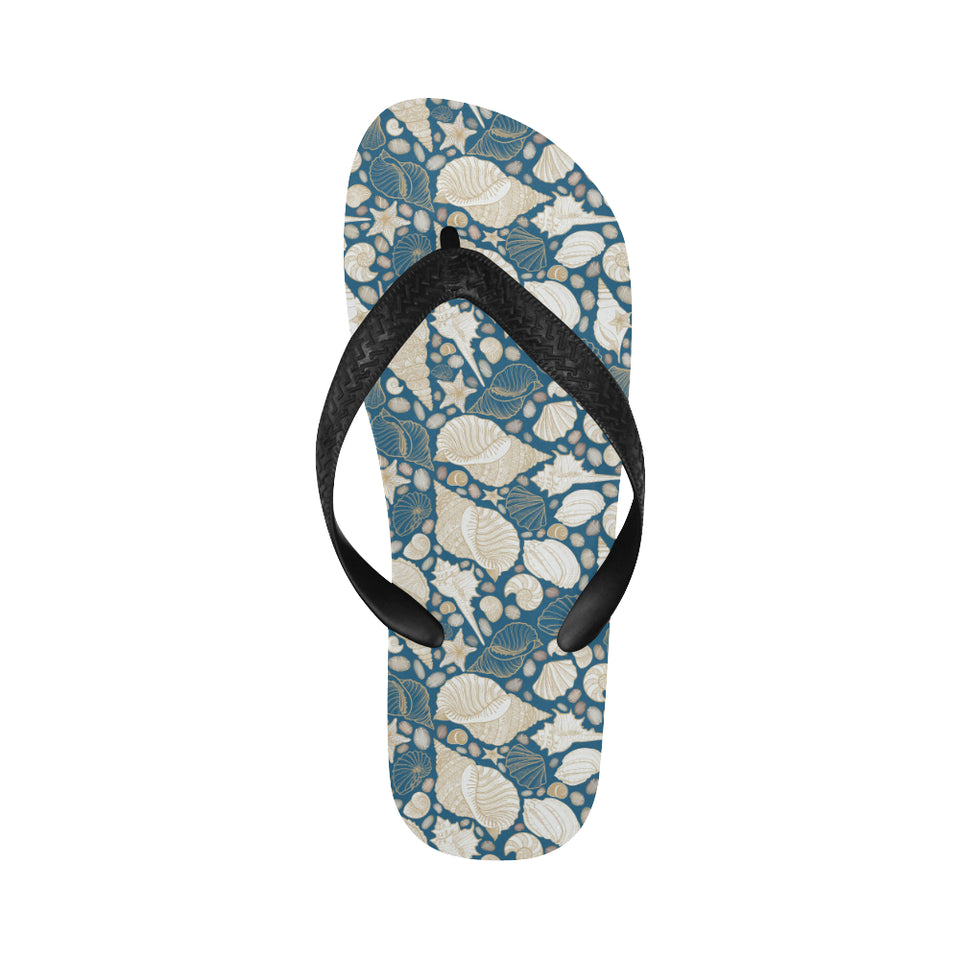 Sea turtle Polynesian Tribal design pattern Unisex Flip Flops