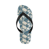 Sea turtle Polynesian Tribal design pattern Unisex Flip Flops