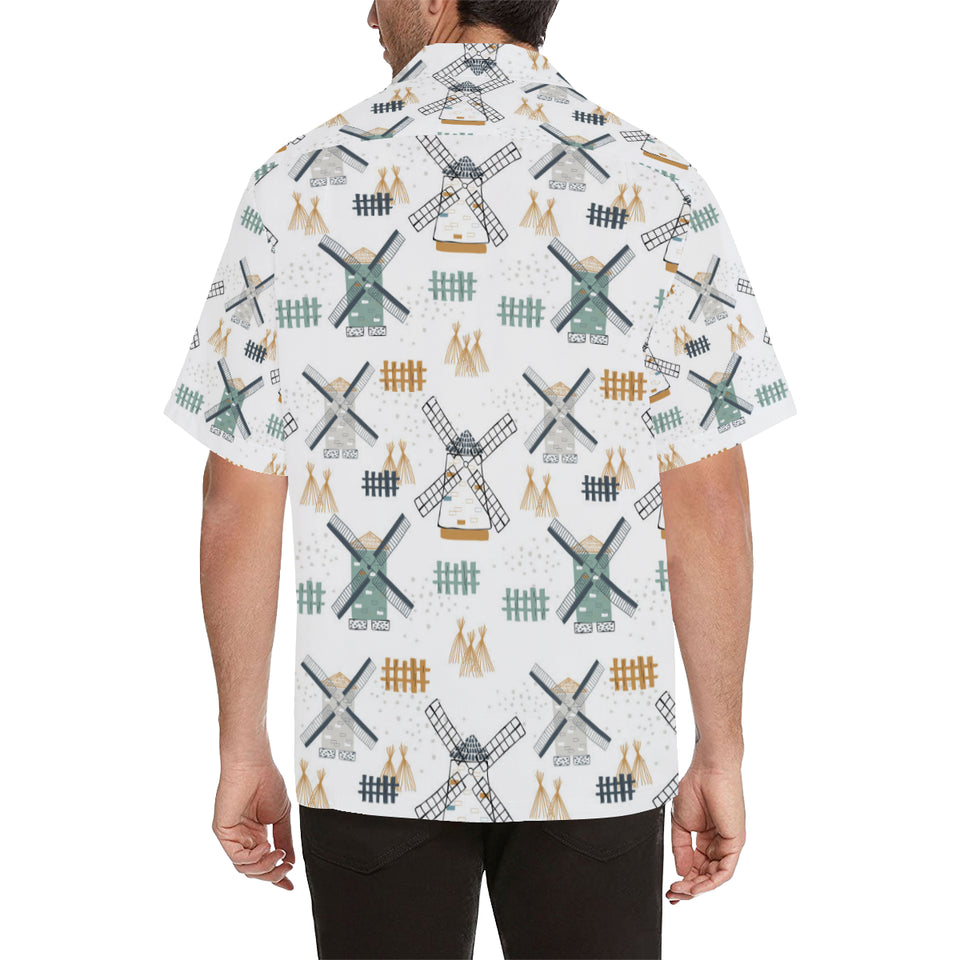 windmill pattern Men's All Over Print Hawaiian Shirt