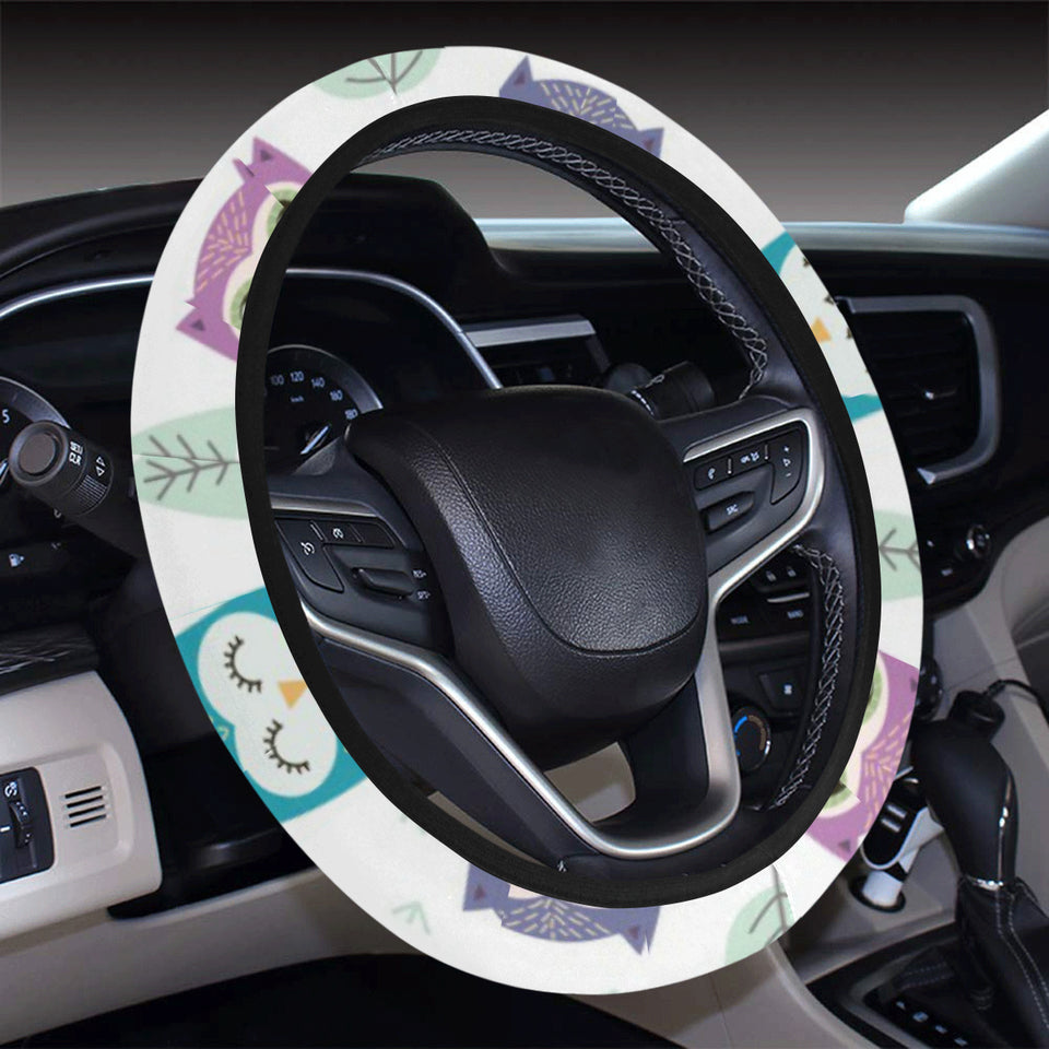 Cute owl pattern Car Steering Wheel Cover