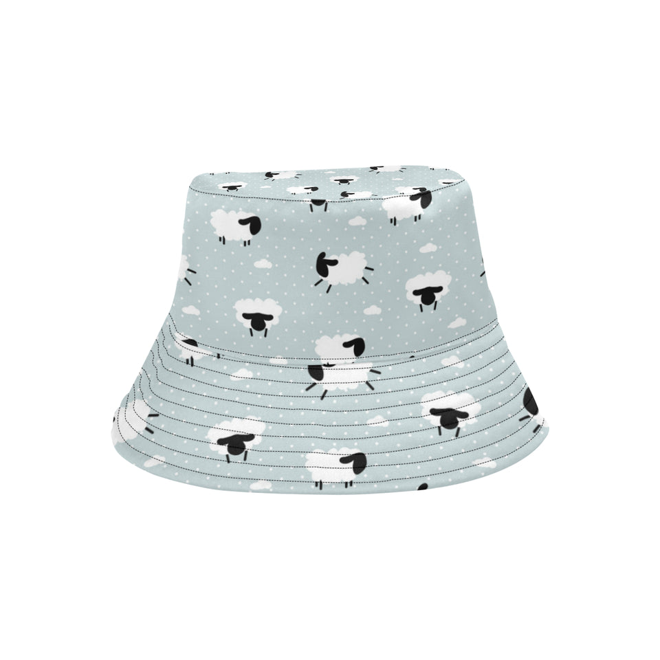 Sheep polka dot cloud pattern Unisex Bucket Hat