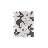 Boston terrier dog hearts vector pattern Classical White Mug (Fulfilled In US)