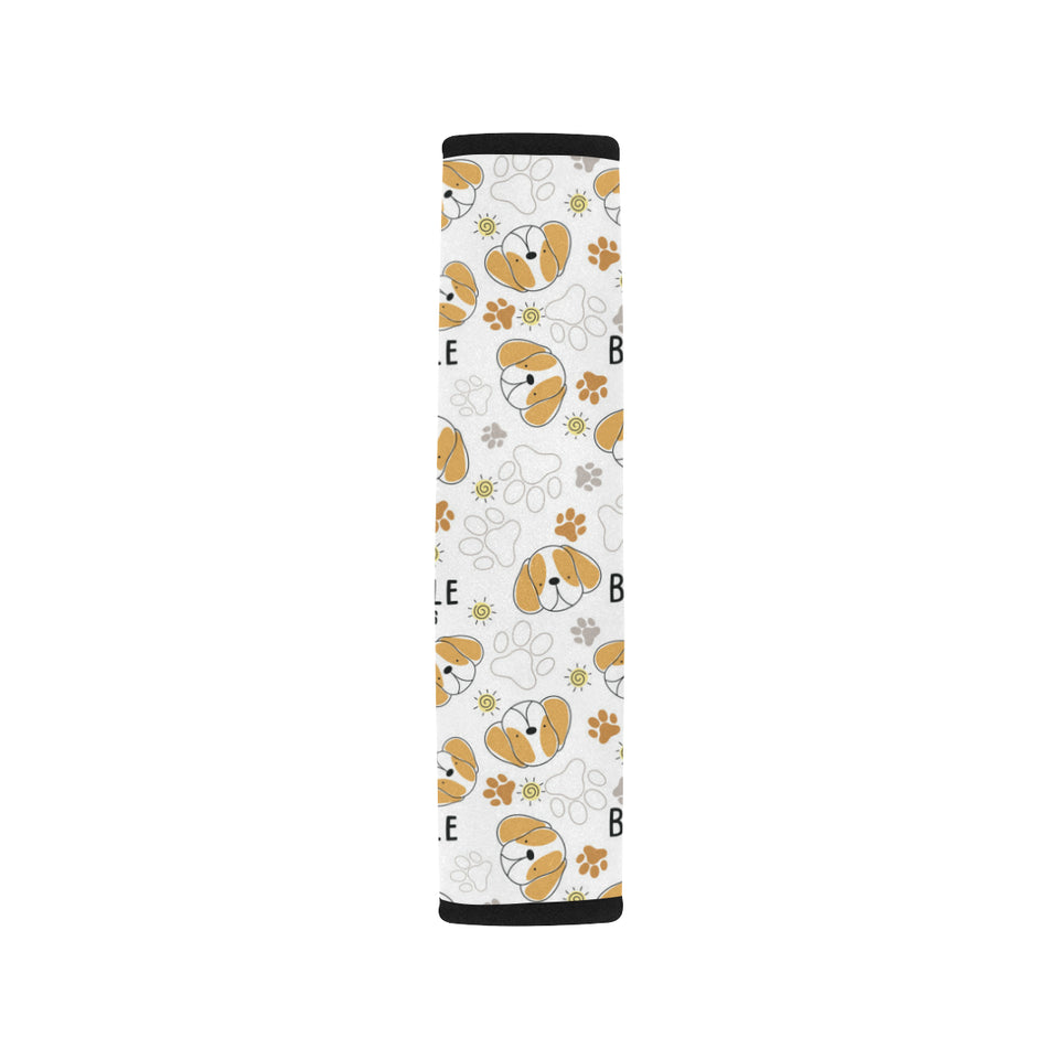 Cute beagle dog pattern background Car Seat Belt Cover
