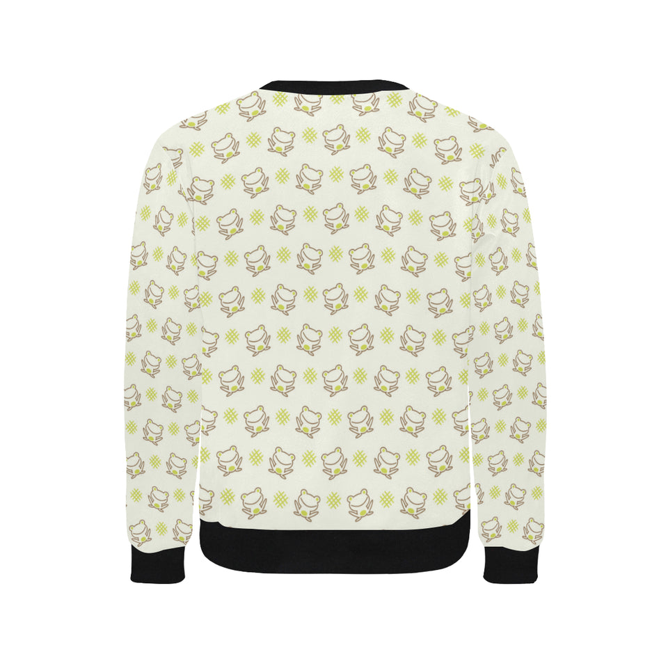 Cute cartoon frog baby pattern Men's Crew Neck Sweatshirt